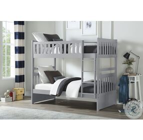 Orion Grey Twin Over Twin Bunk Bed