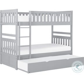 Orion Gray Youth Bunk Bedroom Set With Trundle