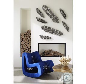 Seat Belt Blue and Black Rocking Chair