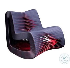 Seat Belt Black and Red Rocking Chair