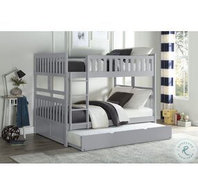 Orion Gray Full Over Full Bunk Bed With Twin Trundle