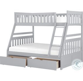 Orion Gray Bunk Bedroom Set With Storage Boxes
