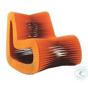 Seat Belt Brown and Orange Rocking Chair