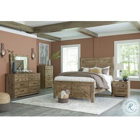 Shurlee Light Brown Queen Crossbuck Panel Bed