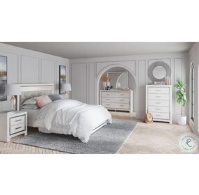 Altyra White Queen Upholstered Panel Bed
