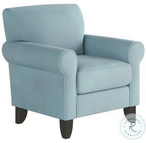 Bella Blue Skylight Rolled Arm Accent Chair