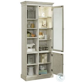 P021714 Gray Curio Cabinet