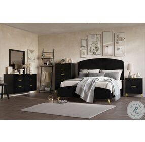 Kailani Black Queen Panel Bed