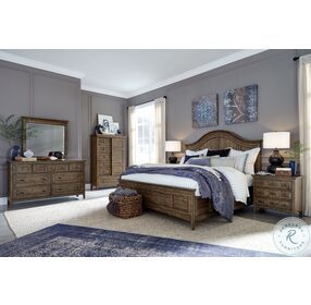 Bay Creek Toasted Nutmeg Queen Arched Storage Bed