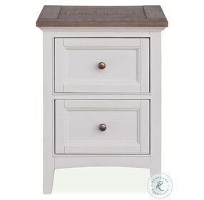 Heron Cove Chalk White And Dovetail Grey Small Nightstand
