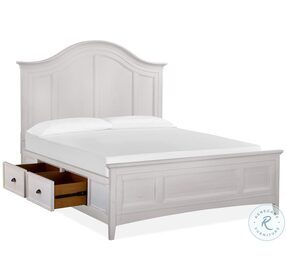 Heron Cove Chalk White Queen Arched Storage Bed