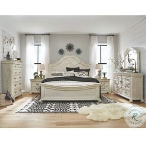 Bronwyn Alabaster Queen Shaped Panel Bed