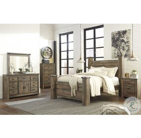 Trinell Brown King Poster Bed