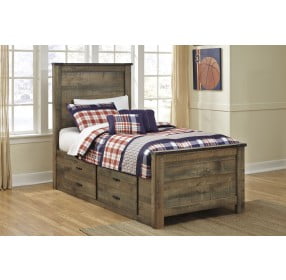 Trinell Brown Youth Panel Bedroom Set with Single Underbed Storage