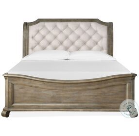 Tinley Park Dovetail Grey King Shaped Sleigh Bed