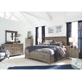 Paxton Place Dovetail Grey Queen Panel Bed