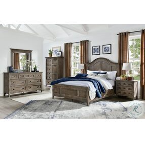 Paxton Place Dovetail Grey Queen Arched Bed