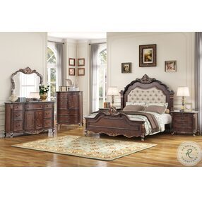 Constantine Cherry California King Panel Bed