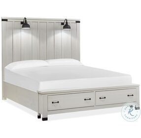 Harper Springs Silo White Panel Storage Bedroom Set