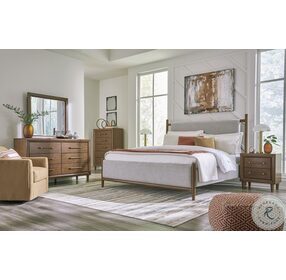 Lyncott Medium Brown And Gray Upholstered Queen Panel Bed