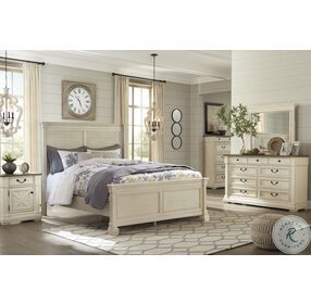 Bolanburg Antique White Queen Louvered Panel Bed