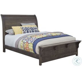 Falcon Bluff Distressed Saddle Sleigh Bedroom Set