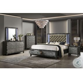 Radiance Black Pearl Queen Panel Storage Bed