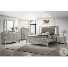 Radiance Silver California King Panel Bed