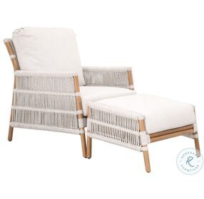 Bacara Woven White Speckle Natural Rattan Club Chair