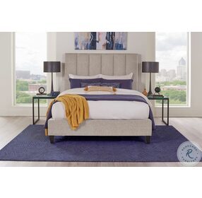 Avery Dune Natural Queen Upholstered Panel Bed