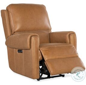 Somers Light Brown Power Recliner with Power Headrest