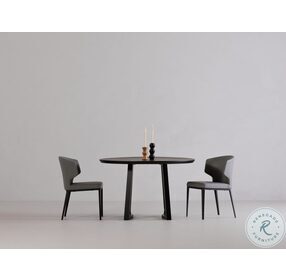 Silas Black Ash Round Dining Table