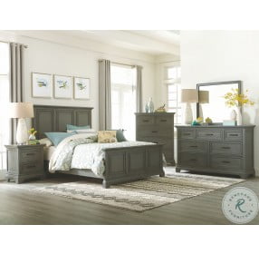 Summit Mineral Gray Queen Panel Bed