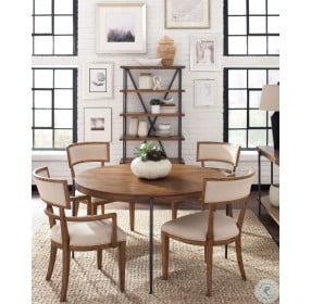 Bedford Park Brown and Gray Round Dining Table