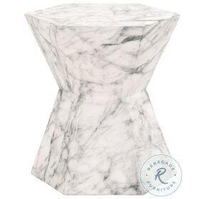 Bento Ivory Marble Accent Table