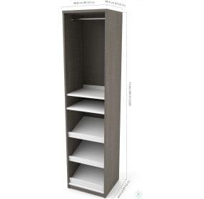 Cielo By Bark Gray and White 195" ShoeCloset Storage Unit