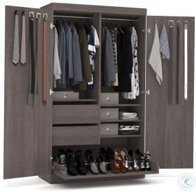 Pur By Bark Gray Pullout Armoire