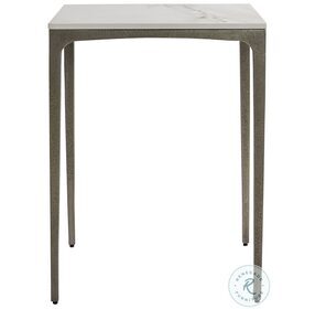 Caprera White Shell And Textured Graphite Side Table