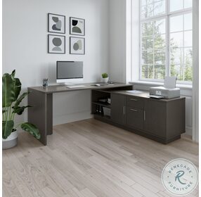 Equinox Deep Grey 72" L Shaped Office Desk