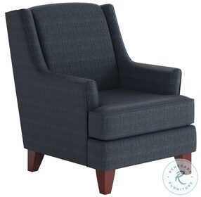 Theron Blue Indigo Wing Back Accent Chair