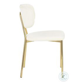 Bouton Cream Velvet Chair Set Of 2