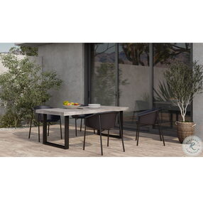 Jedrik Cement Outdoor Large Dining Table