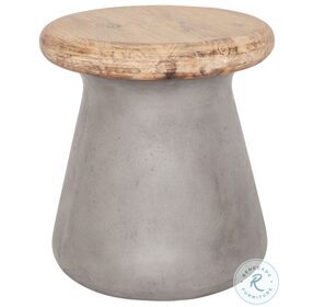 Earthstar Brown And Gray Outdoor Stool