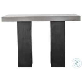 Lithic Gray And Black Outdoor Bar Table