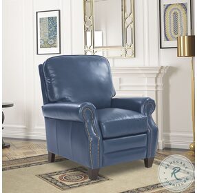 Briarwood Marisol Blue Leather Recliner