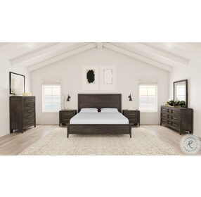 Bryson Gray Brown King Panel Bed