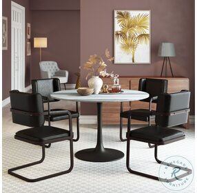 Central City Gray And Black 48" Dining Table