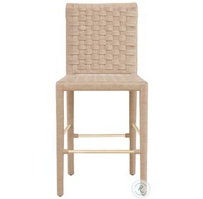 Burbank Natural Rope Basket Weave Pattern Counter Height Stool