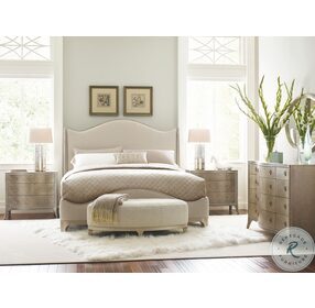 Avondale Soft Silver Paint King Upholstered Panel Bed
