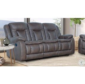 Morello Gray Power Reclining Living Room Set Power Headrest And Footrest